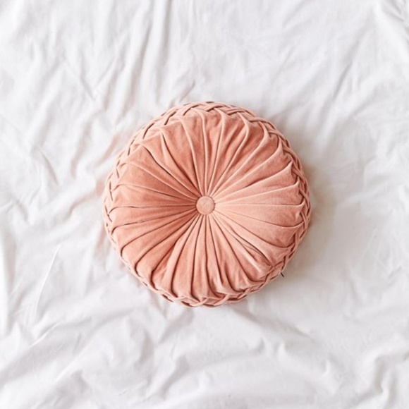 pink circle pillow